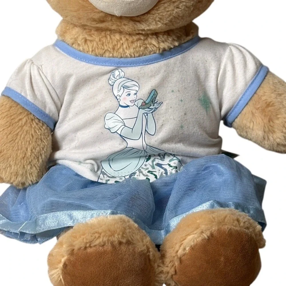 Build A Bear Workshop Disney Cinderella Teddy Bear Plush Tan Blue Outfit Tutu - Picture 3 of 9